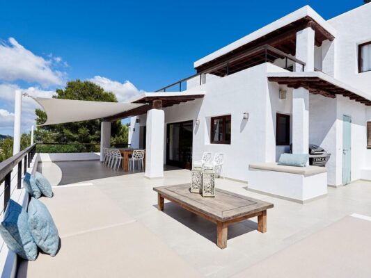 Terrace area photo - Casa Kiva: 6 bedroom child friendly luxury villa with infinity pool in Es Cubells, Ibiza