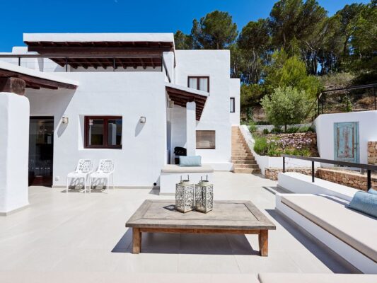Outside area photo - Casa Kiva: 6 bedroom child friendly luxury villa with infinity pool in Es Cubells, Ibiza