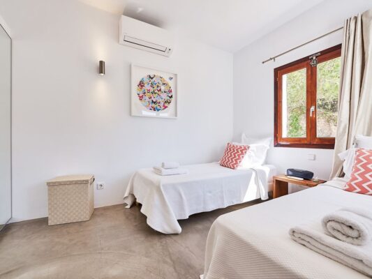 Twin bedroom photo - Casa Kiva: 6 bedroom child friendly luxury villa with infinity pool in Es Cubells, Ibiza